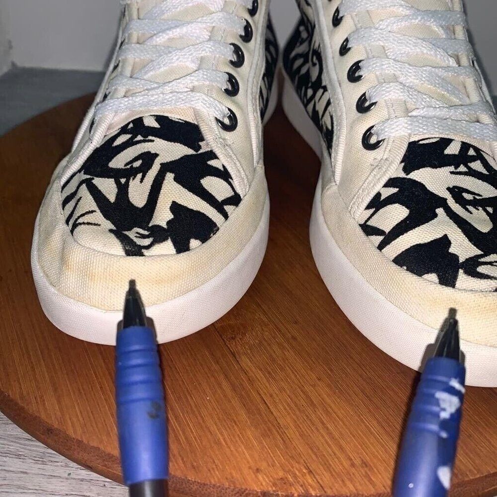 Puma McQ Alexander McQueen Men’s 8 Swallow Swarm White Canvas High Top Sneaker - Picture 11 of 12
